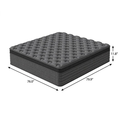 12" King Lumbar Support Memory Foam Hybrid Mattress HomeRoots