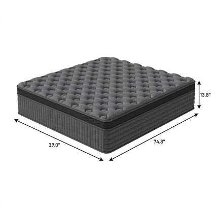 14" Queen Lumbar Support Memory Foam Hybrid Mattress