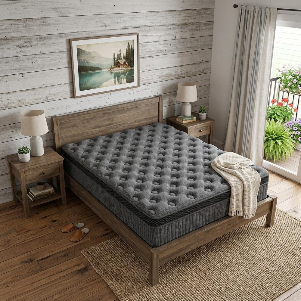 14" Queen Lumbar Support Memory Foam Hybrid Mattress