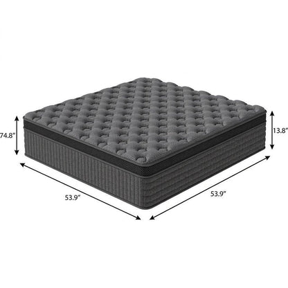 14" Twin Lumbar Support Memory Foam Hybrid Mattress HomeRoots