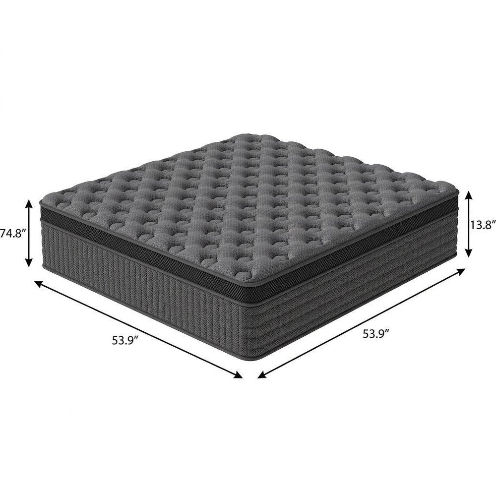 14" Queen Lumbar Support Memory Foam Hybrid Mattress