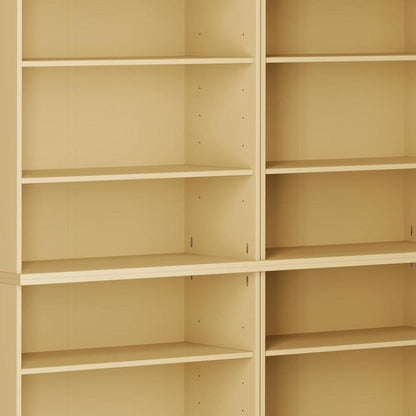 72" Yellow Solid Wood Adjustable Twelve Tier Library Bookcase HomeRoots