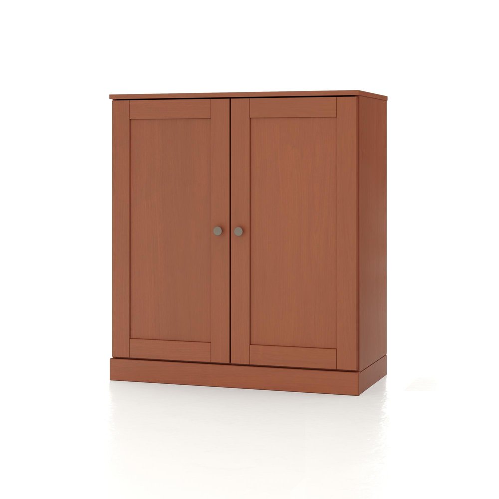 32" White Solid Wood Shaker Style Double Door Linen Cabinet — view 7