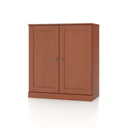 32" White Solid Wood Shaker Style Double Door Linen Cabinet
