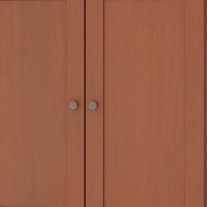 32" White Solid Wood Shaker Style Double Door Linen Cabinet HomeRoots
