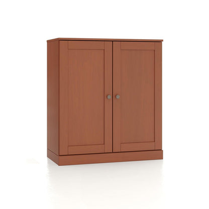32" White Solid Wood Shaker Style Double Door Linen Cabinet
