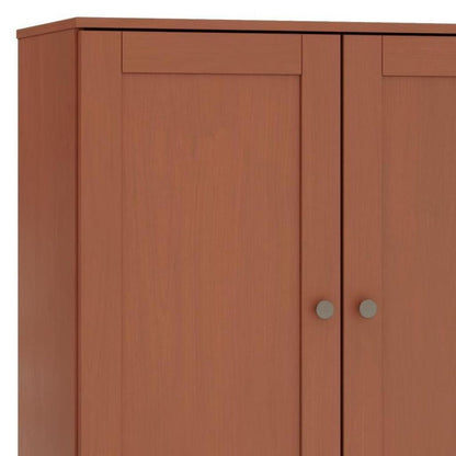 32" White Solid Wood Shaker Style Double Door Linen Cabinet HomeRoots