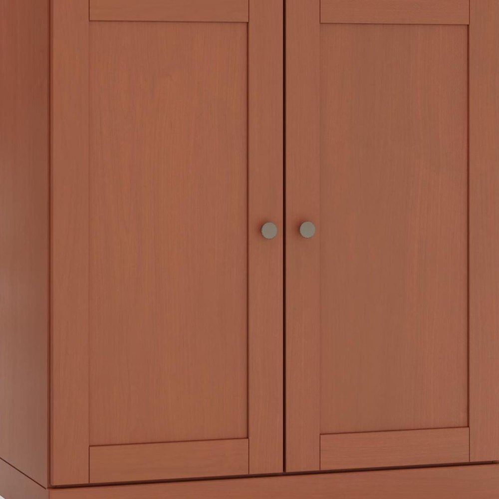 32" White Solid Wood Shaker Style Double Door Linen Cabinet HomeRoots