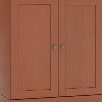 32" White Solid Wood Shaker Style Double Door Linen Cabinet