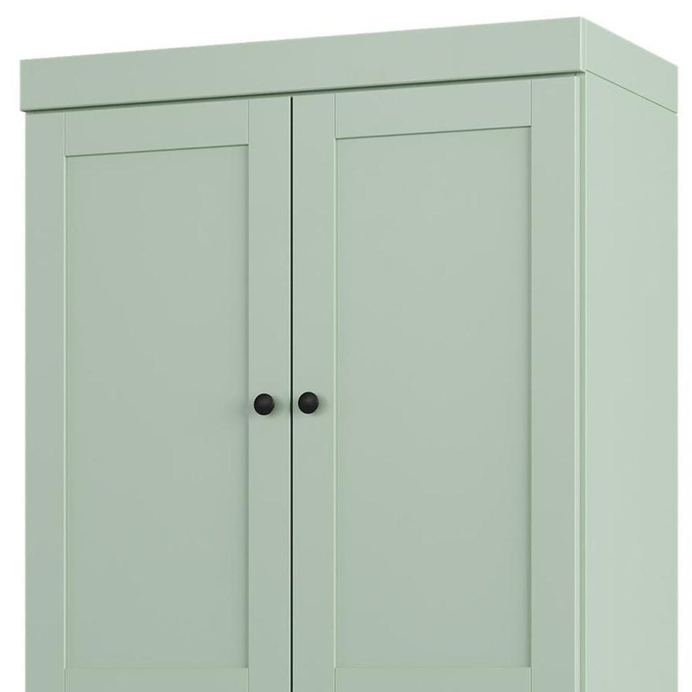 32" Sage Solid Wood Four Door Linen Cabinet — view 2