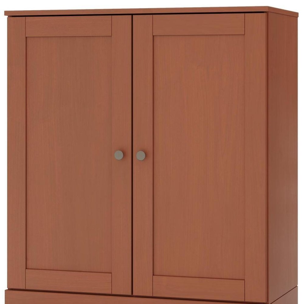 32" Coffee Solid Wood Double Door Linen Cabinet — view 3
