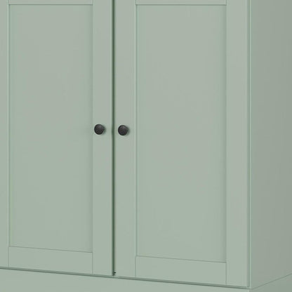 32" Sage Solid Wood Double Door Linen Cabinet