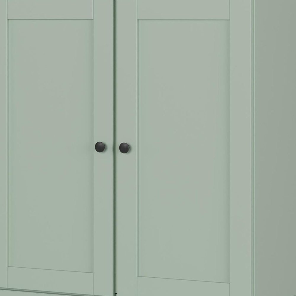 32" Sage Solid Wood Double Door Linen Cabinet — view 6