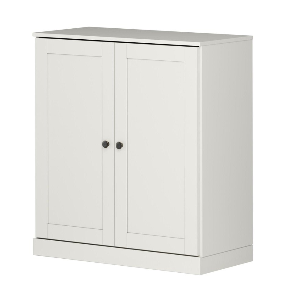 32" Off White Solid Wood Double Door Linen Cabinet — view 3