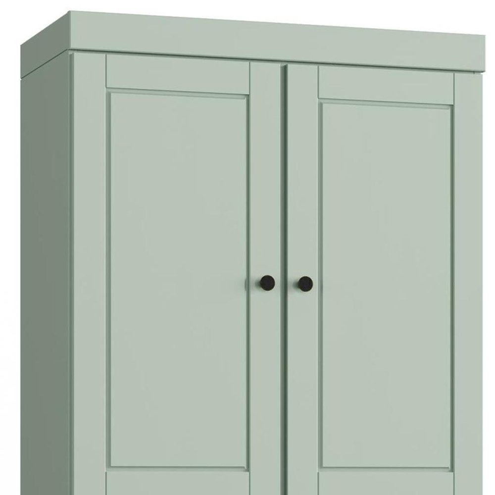 32" Sage Solid Wood Four Door Linen Cabinet — view 4