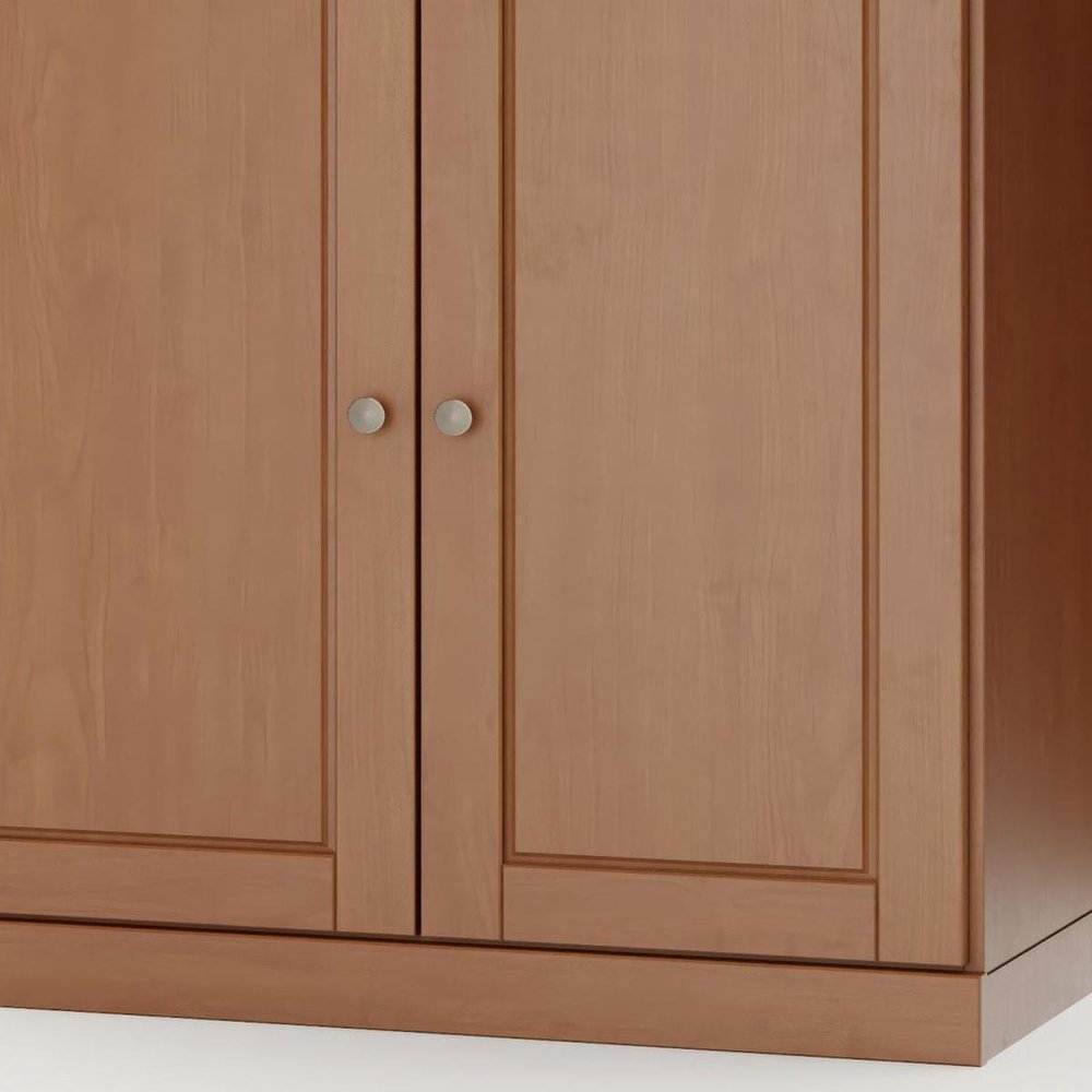 32" White Solid Wood Raised Panel Double Door Linen Cabinet — view 12