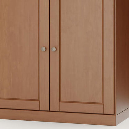 32" White Solid Wood Raised Panel Double Door Linen Cabinet HomeRoots