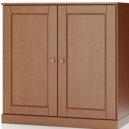 32" White Solid Wood Raised Panel Double Door Linen Cabinet HomeRoots