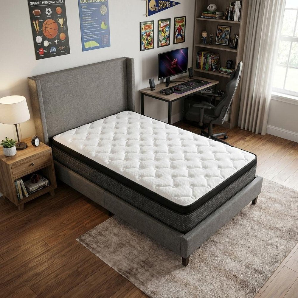 9" California King Foam Medium Euro Top Foam Mattress HomeRoots