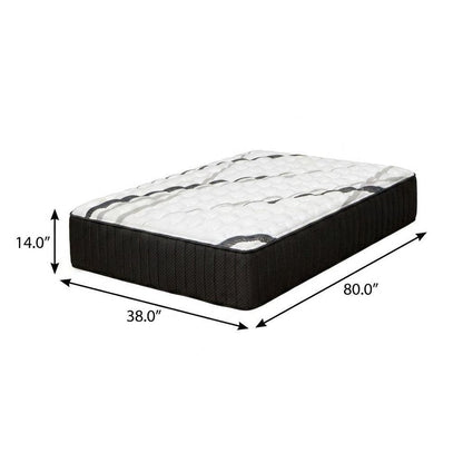14" Graphite And Titanium Infused Twin Gel Memory Foam Firm Hybrid Mattress HomeRoots