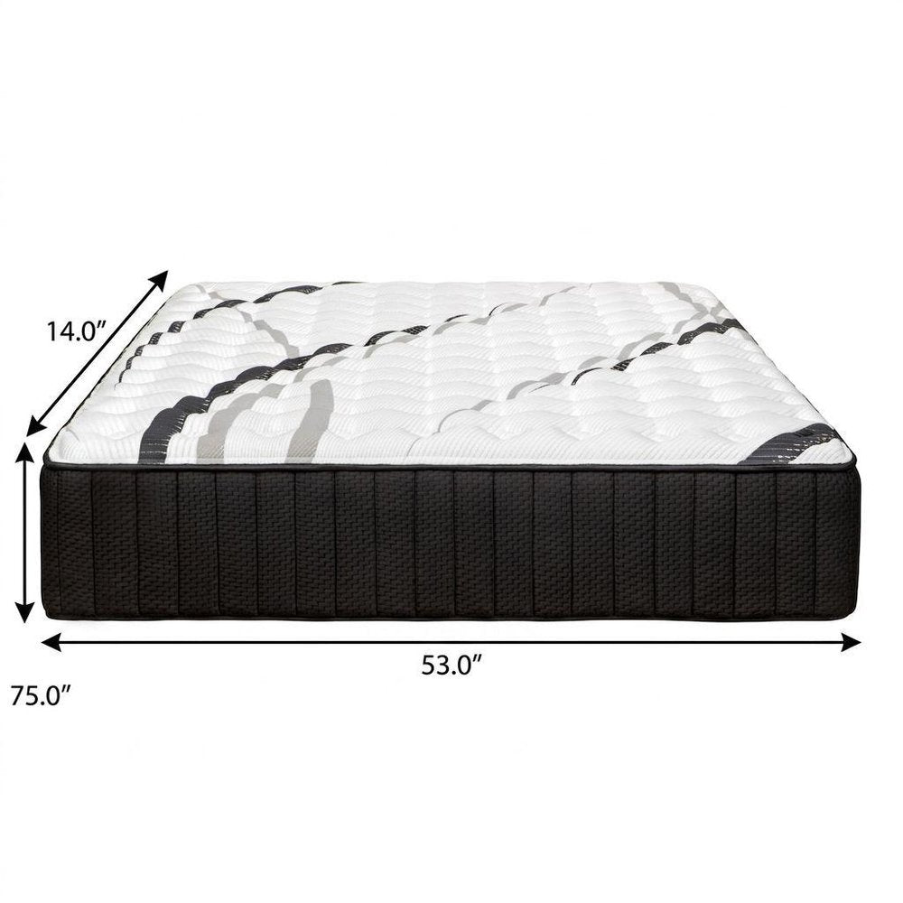 14" Graphite And Titanium Infused Twin Gel Memory Foam Firm Hybrid Mattress — view 13