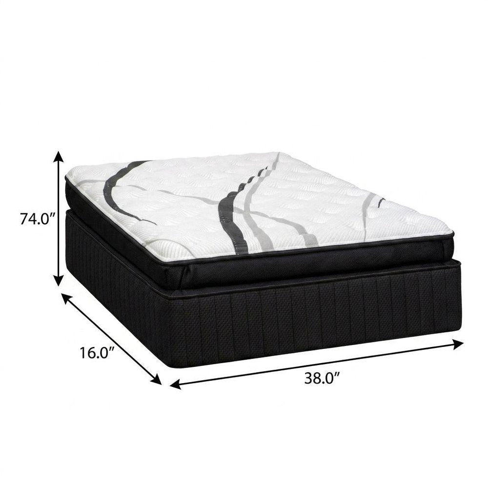 16" Graphite And Titanium Infused Split California King Gel Memory Foam Ultra plush Hybrid Mattress — view 5