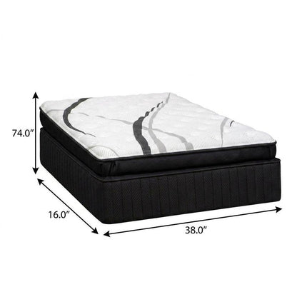 16" Graphite And Titanium Infused Split California King Gel Memory Foam Ultra plush Hybrid Mattress