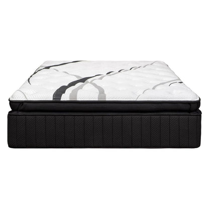16" Graphite And Titanium Infused Split California King Gel Memory Foam Ultra plush Hybrid Mattress HomeRoots