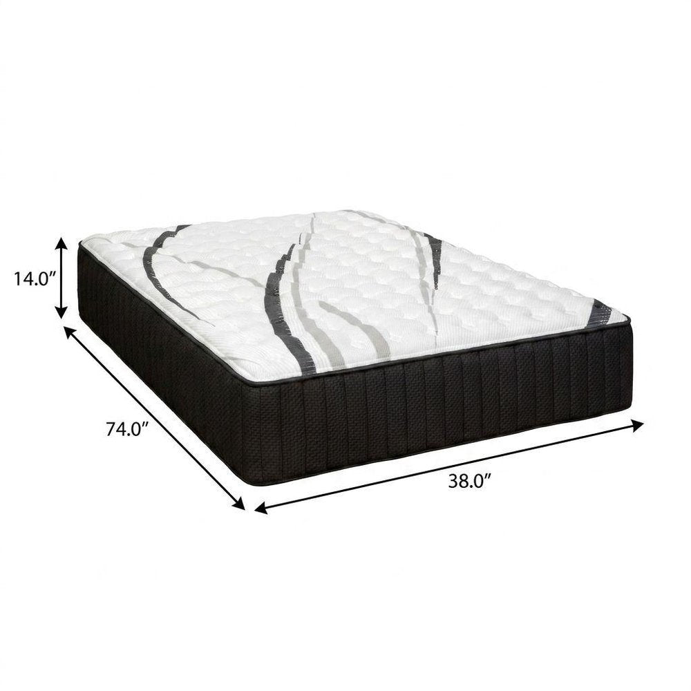 14" Graphite And Titanium Infused Split California King Gel Memory Foam Medium Hybrid Mattress — view 5
