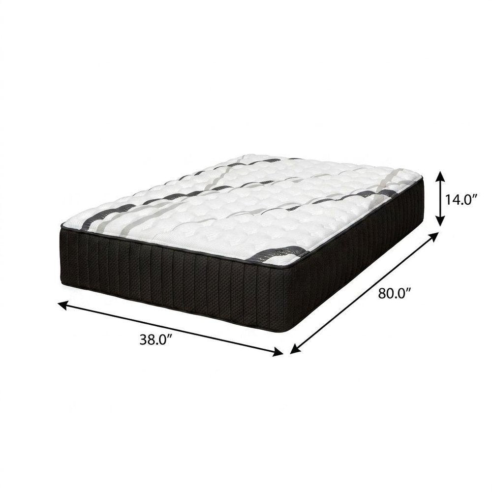 14" Graphite And Titanium Infused Split California King Gel Memory Foam Medium Hybrid Mattress — view 10