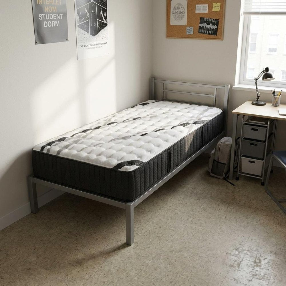 14" Graphite And Titanium Infused Split California King Gel Memory Foam Medium Hybrid Mattress