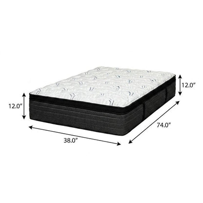 12" Split California King Foam Plush Euro Top Hybrid Mattress HomeRoots