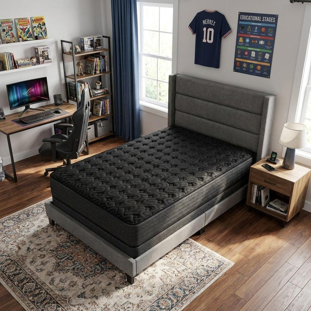 13" Copper Infused Split California King Gel Memory Foam Extra Firm Hybrid Mattress — view 6