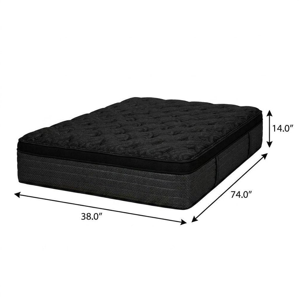 14" Copper Infused Split California King Gel Memory Foam Plush Euro Top Hybrid Mattress — view 5