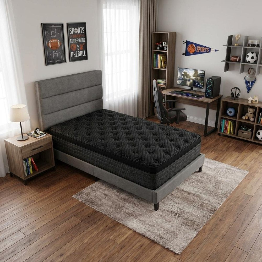 14" Copper Infused Split California King Gel Memory Foam Plush Euro Top Hybrid Mattress — view 6