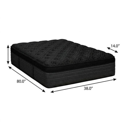 14" Copper Infused Split California King Gel Memory Foam Plush Euro Top Hybrid Mattress HomeRoots