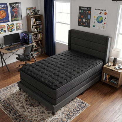 13" Copper Infused Split California King Gel Memory Foam Firm Hybrid Mattress HomeRoots