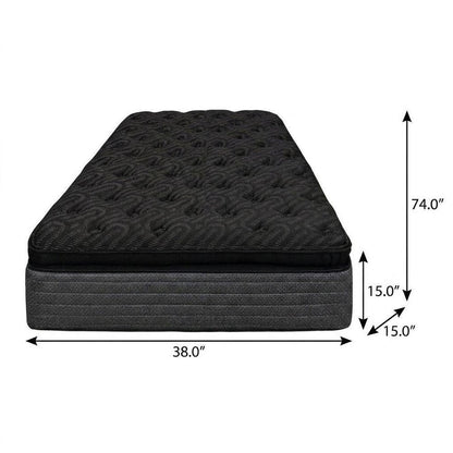 15" Copper Infused Split California King Gel Memory Foam Ultra plush Hybrid Mattress HomeRoots
