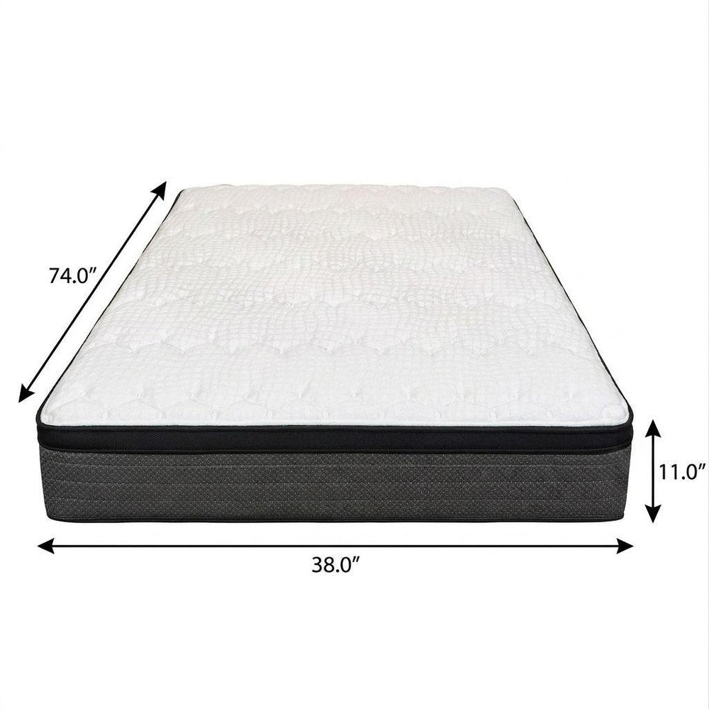 11" Split California King Foam Plush Euro Top Hybrid Mattress HomeRoots