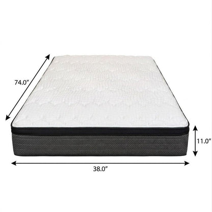 11" Split California King Foam Plush Euro Top Hybrid Mattress HomeRoots