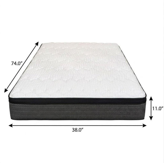 11" Split California King Foam Plush Euro Top Hybrid Mattress HomeRoots