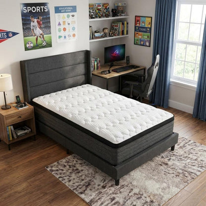 11" Split California King Foam Plush Euro Top Hybrid Mattress HomeRoots