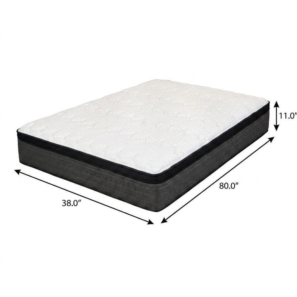 11" Split California King Foam Plush Euro Top Hybrid Mattress — view 7