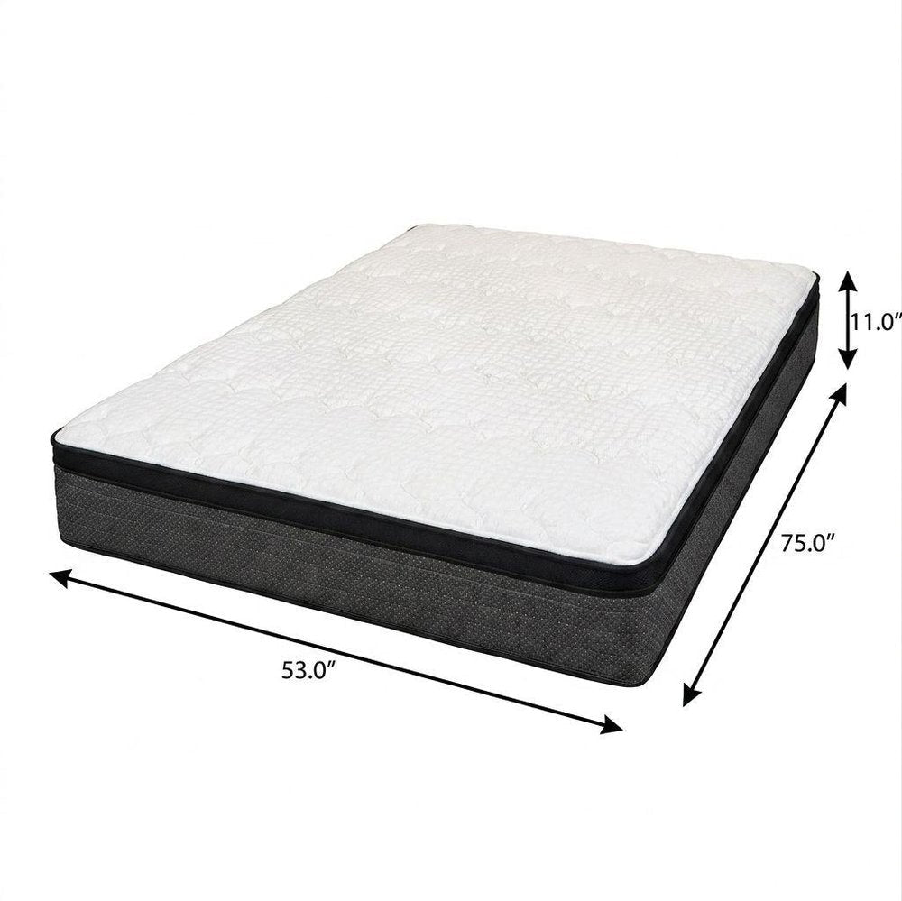 11" Split California King Foam Plush Euro Top Hybrid Mattress HomeRoots