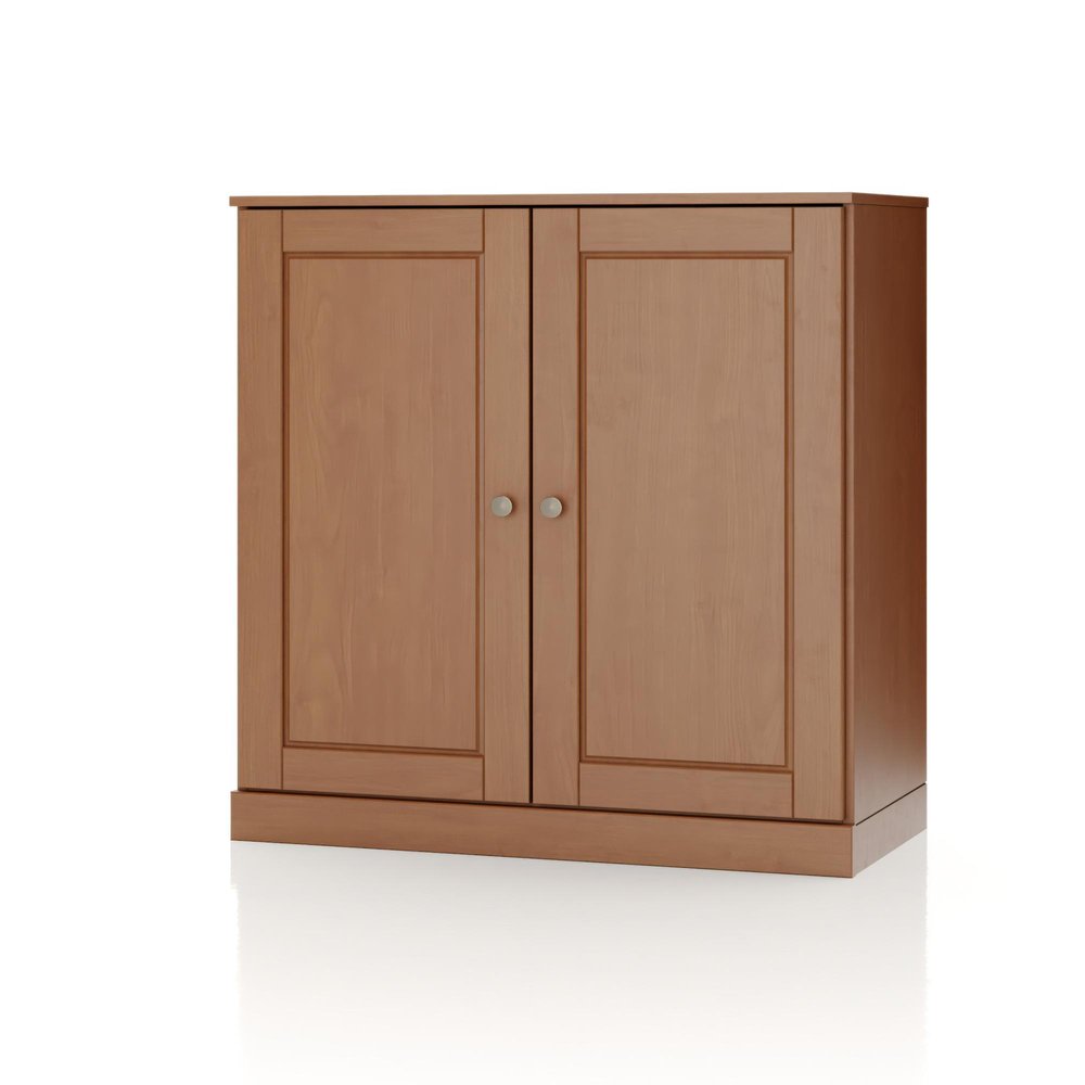 32" Coffee Solid Wood Double Door Linen Cabinet — view 1