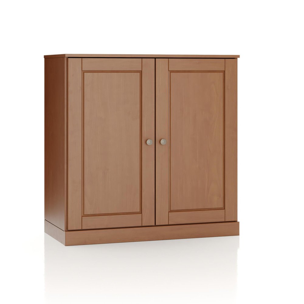 32" Coffee Solid Wood Double Door Linen Cabinet — view 3