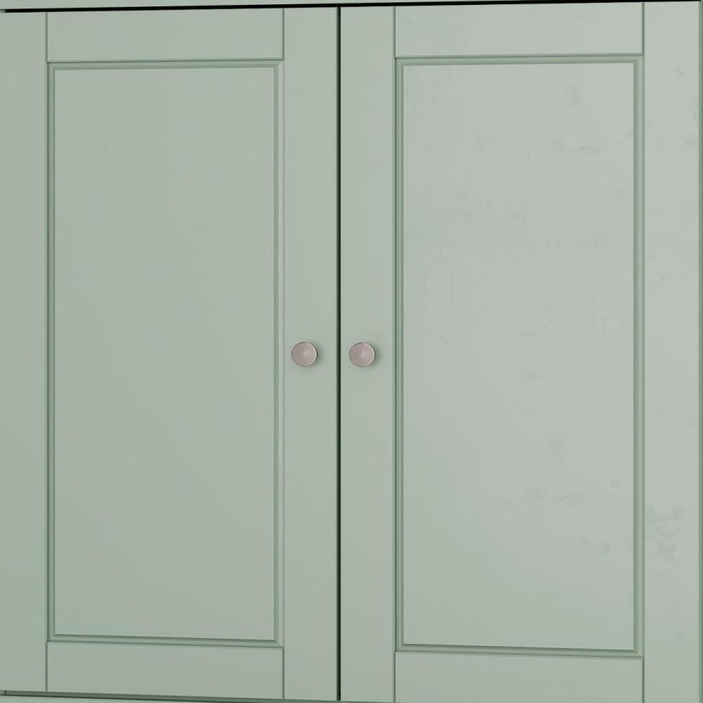 32" Sage Solid Wood Double Door Linen Cabinet — view 2