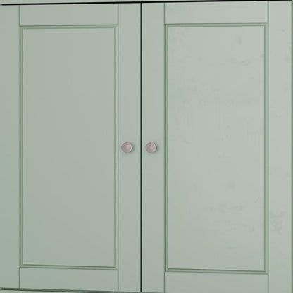 32" Sage Solid Wood Double Door Linen Cabinet HomeRoots