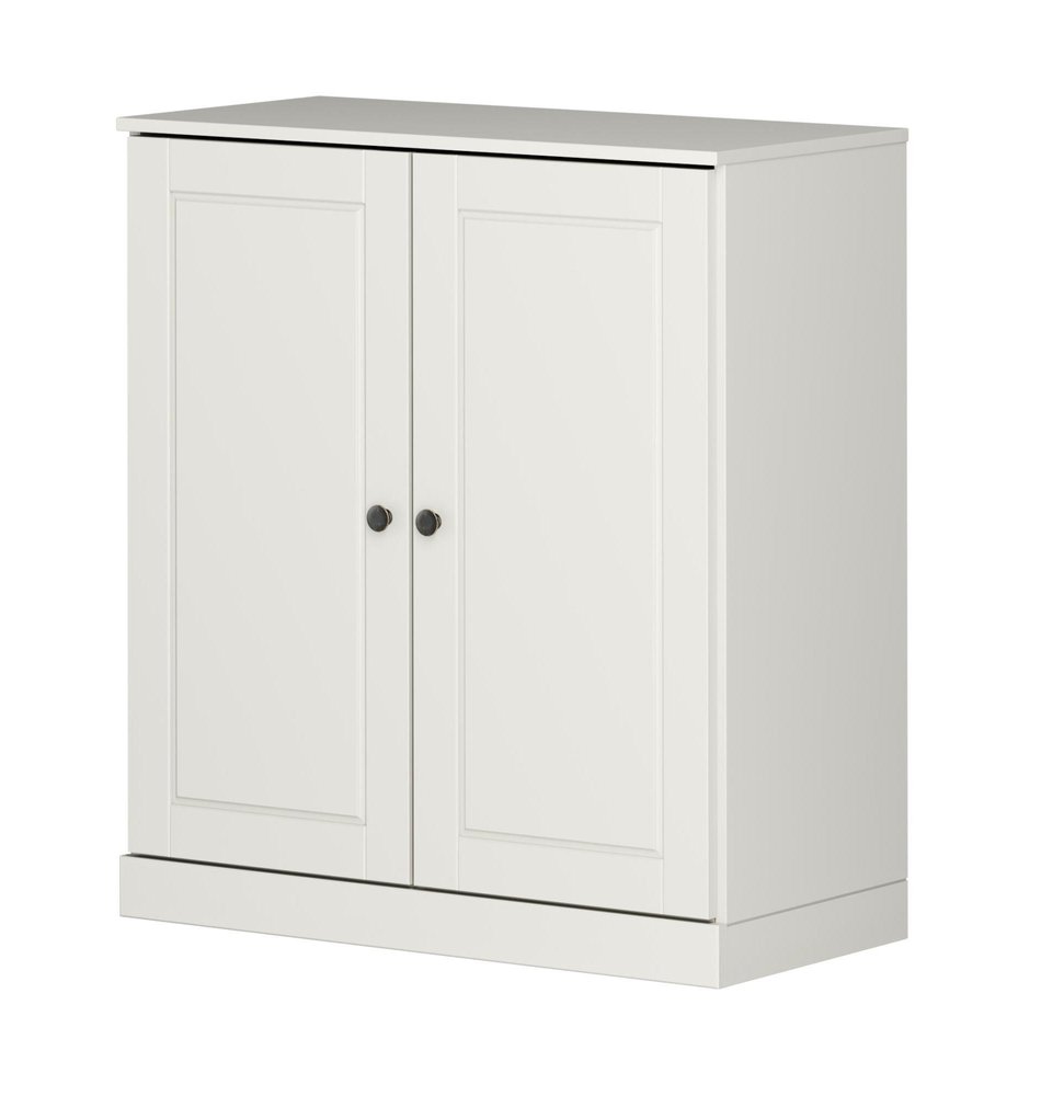 32" Off White Solid Wood Double Door Linen Cabinet — view 4