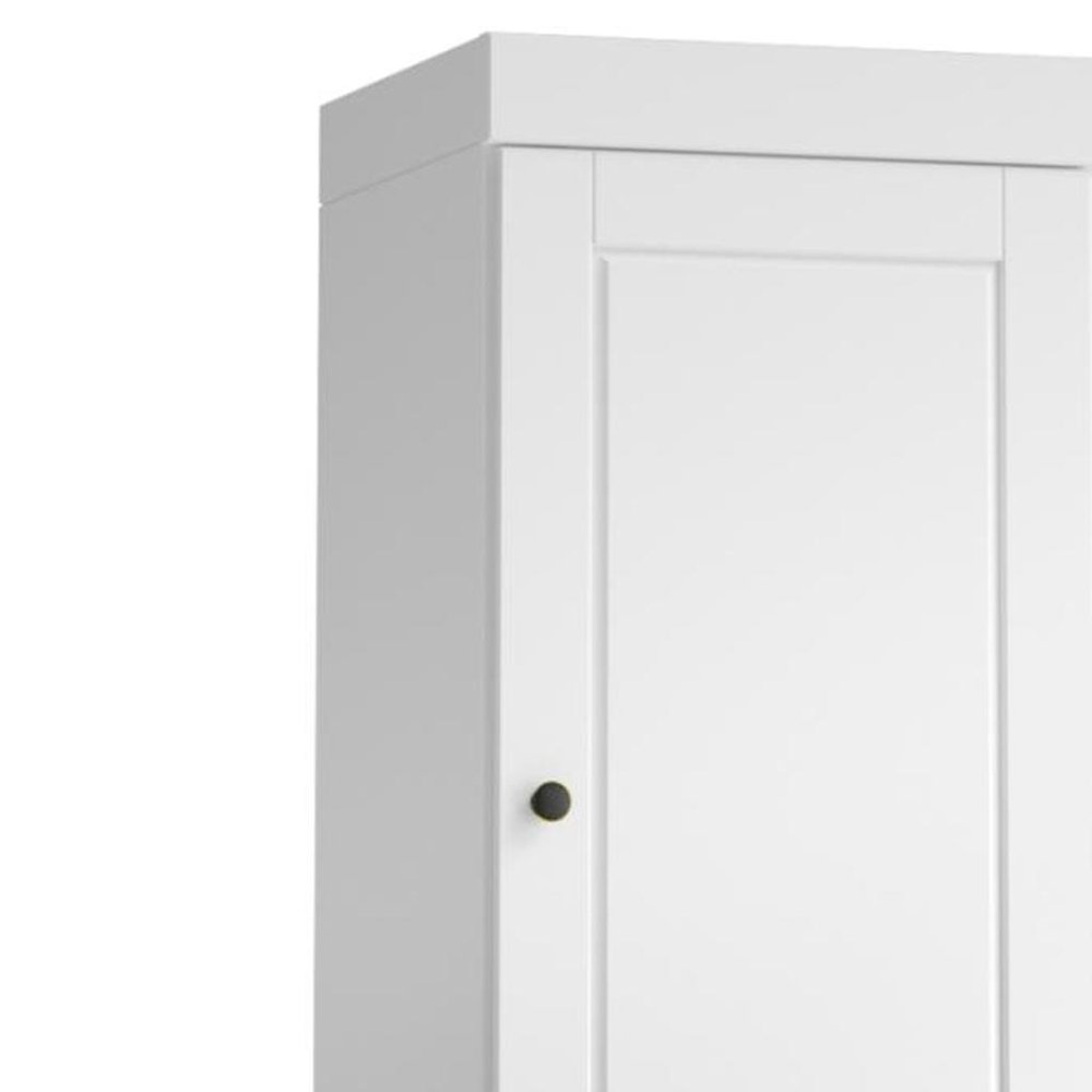 17" White Solid Wood Double Door Linen Cabinet HomeRoots